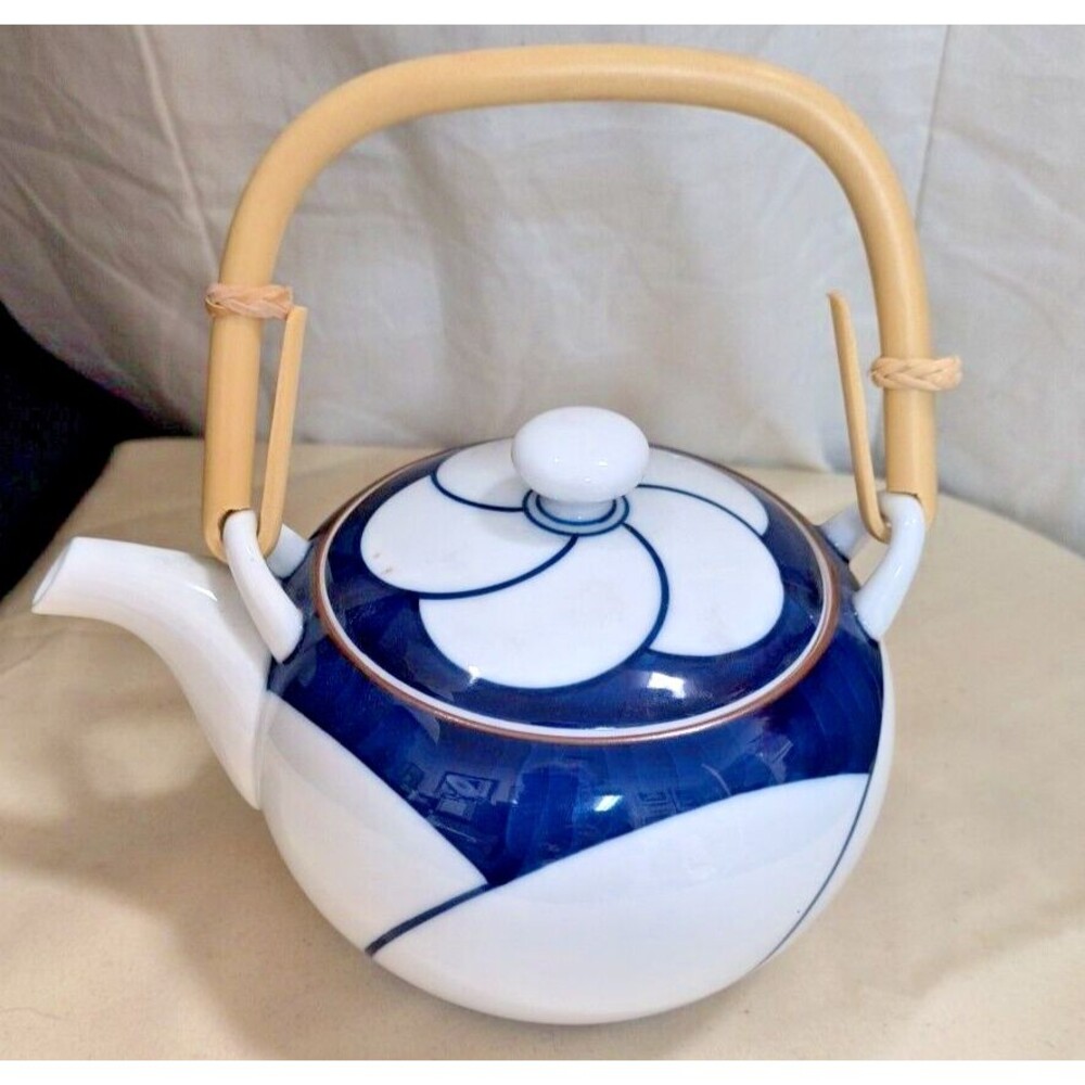 Hashmi Japan Hakusan's Porcelain Sencha Tea Pot Rare Limited Collectable Vintag